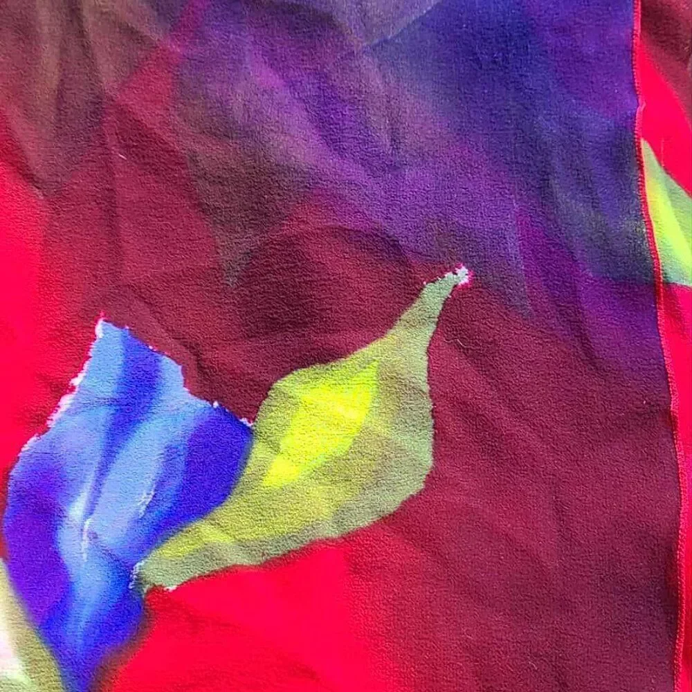 Joana Hand Painted Silk Floral Scarf Multi Color